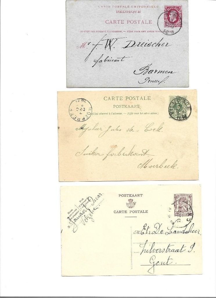 brieven België gelopen postwaardestukken, Postzegels en Munten, Ophalen of Verzenden, Briefkaart