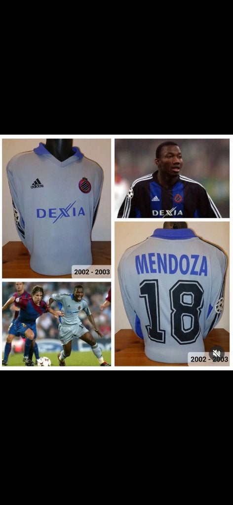Club Brugge matchworn/issued Andres Mendoza 2002 - 2003, Enlèvement ou Envoi, Utilisé, Maillot