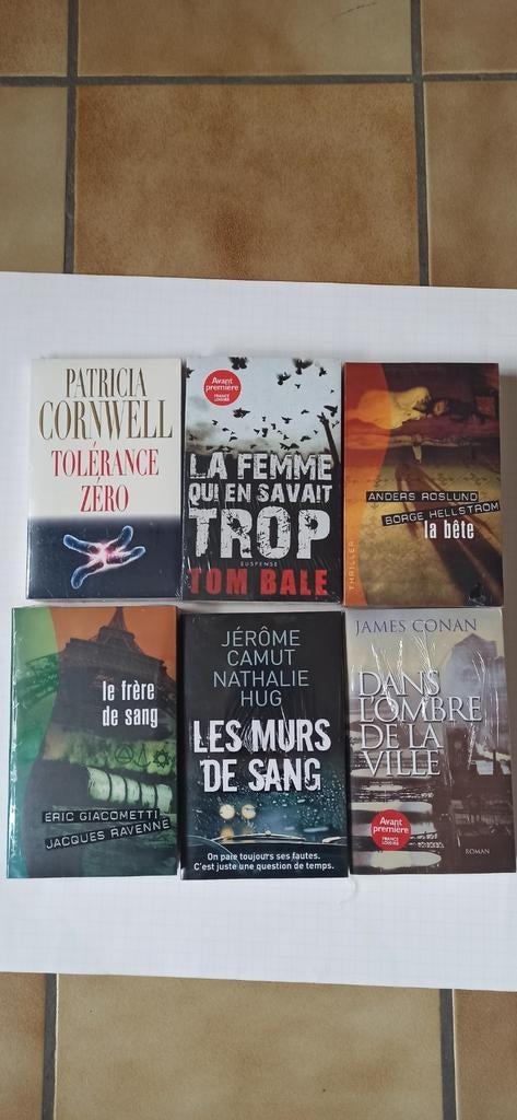 Set van 6 nieuwe spannende romanboeken, Ophalen