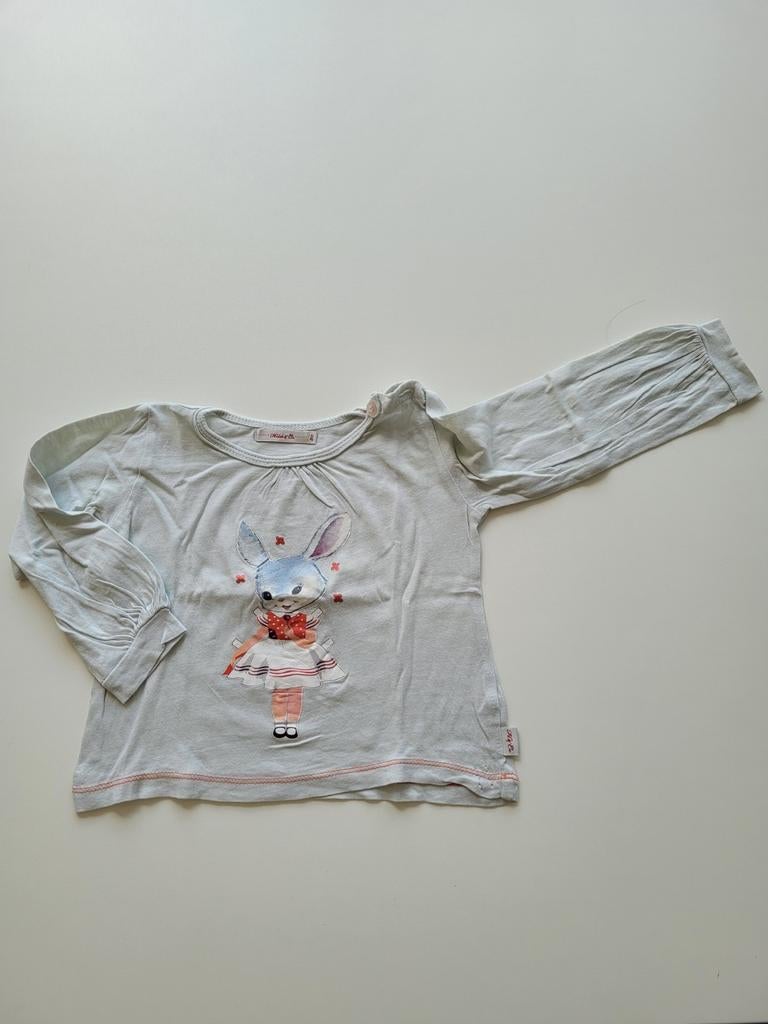 Longsleeve print konijn Hilde&Co maat 80, Ophalen, Hilde&Co, Meisje, Zo goed als nieuw