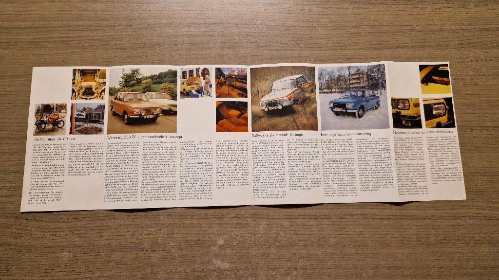 Reclame folder, Wartburg 353w Jaren 80, Enlèvement, Comme neuf, Autres marques