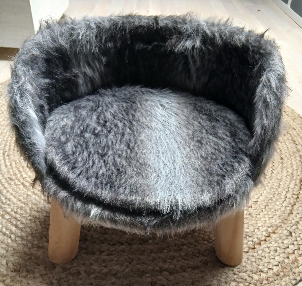 Lit pouf gris pour animaux, Enlèvement, Comme neuf