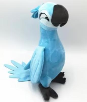 Rio grote pluche knuffel Papegaai blauw (35cm), Ophalen of Verzenden, Nieuw