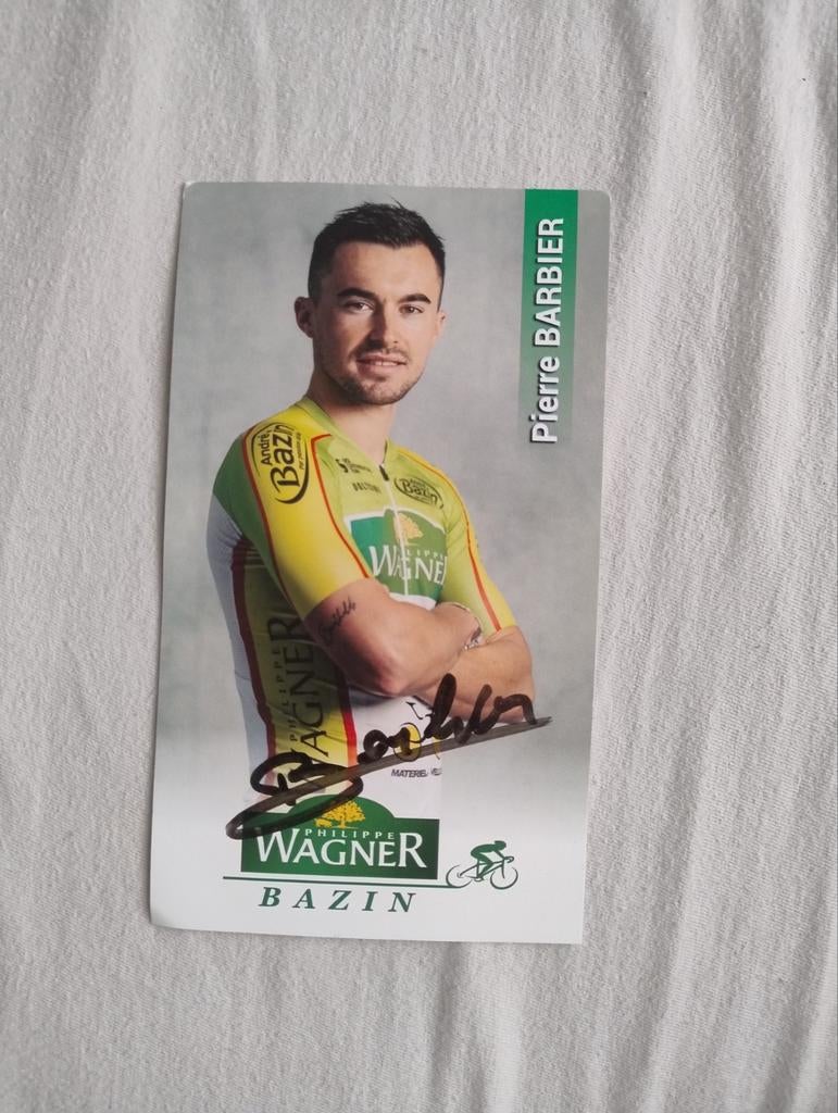 Gesigneerd rennerskaart Pierre Barbier, Ophalen of Verzenden, Zo goed als nieuw