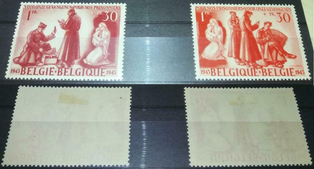Postzegels 620/623/624 Ten voordele van de krijgsgevangenen, Postzegels en Munten, Postzegels | Europa | België, Ophalen of Verzenden