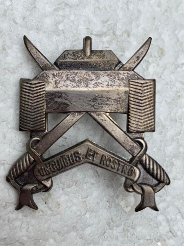 Kenteken, Oud Model Verkenning Escadron RECCE, jaren 50, Verzamelen, Ophalen of Verzenden, Landmacht, Embleem of Badge