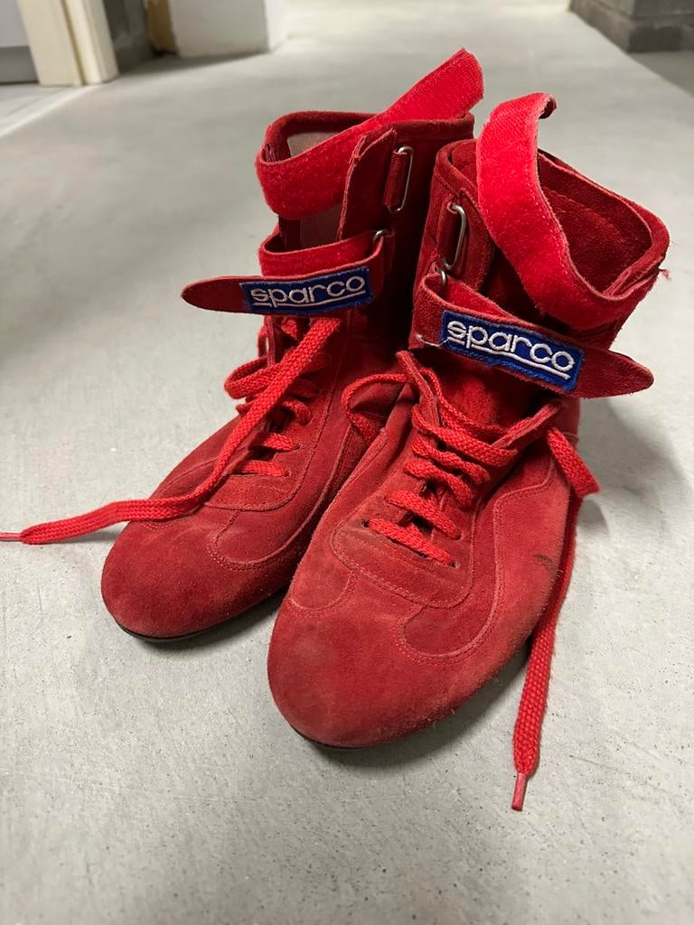 Chaussures de route Sparco rouges vintage, Enlèvement ou Envoi, Utilisé