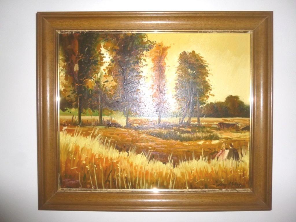 S. Vilata : Huile " Au début de l'Eté ". Vintage 70s, Enlèvement ou Envoi, Comme neuf, Peinture, Création originale