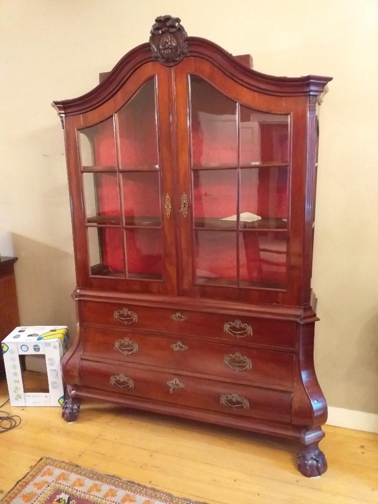 Antiek Victorian boekenkast buikkast 1875 Engels ? kast, Ophalen, Gebruikt