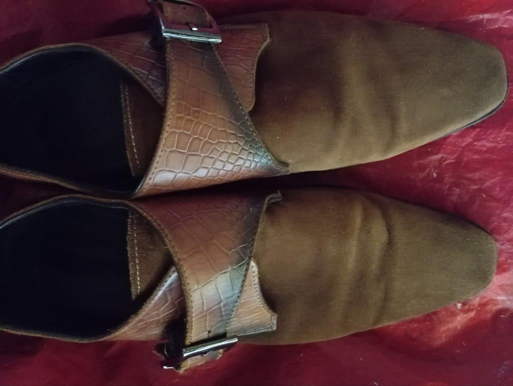 BLACK label de MANSFIELD - chaussures en daim marron à boucl, Enlèvement ou Envoi