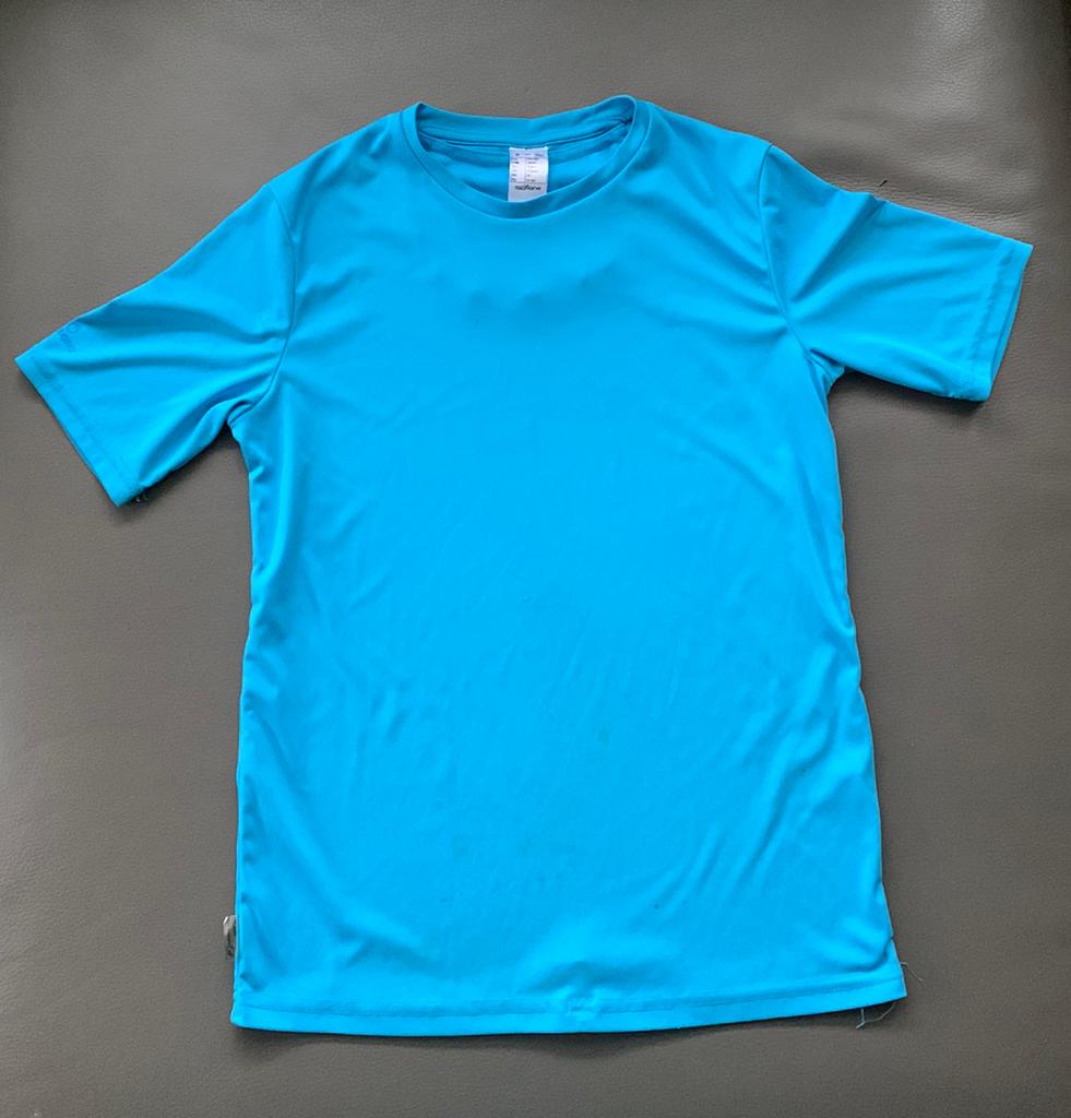 Blauw T shirt oxylane, Garçon ou Fille, Chemise ou À manches longues, Enlèvement, Oxylane
