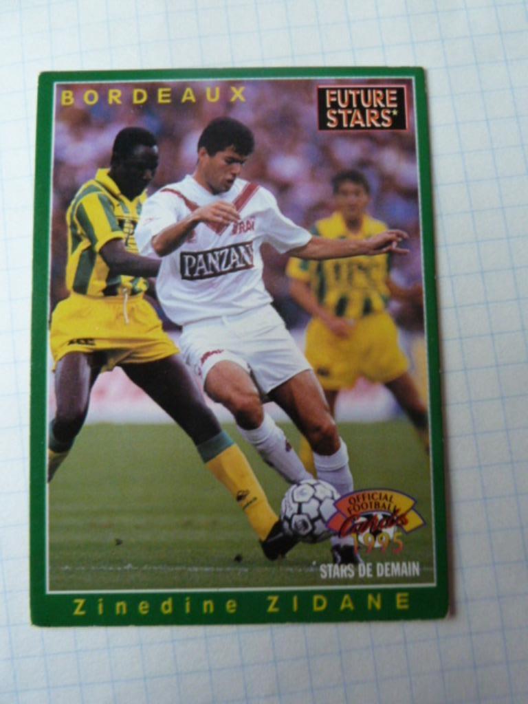 Zeldzaam: PANINI-kaart Zinedine ZIDANE Jong, G. de BORDEAUX, Verzamelen, Ophalen of Verzenden, Zo goed als nieuw, Spelerskaart
