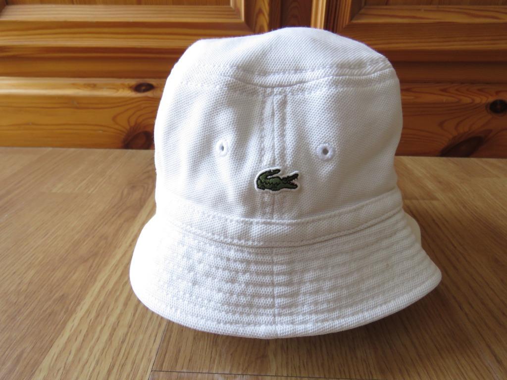 Bob en piqué Lacoste blanc unisex taille medium, Enlèvement ou Envoi, Lacoste, Porté, 57 cm (M, 7⅛ pouces) ou moins