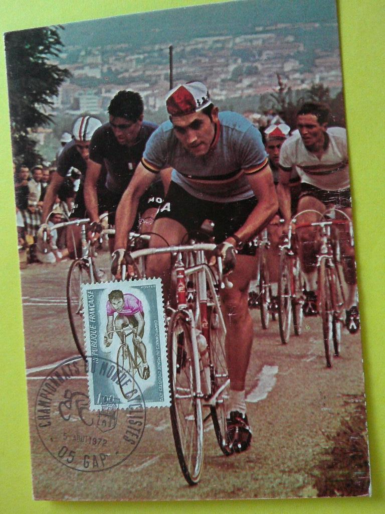 wielerkaart 1972 wk  team faema eddy merckx, Envoi, Comme neuf