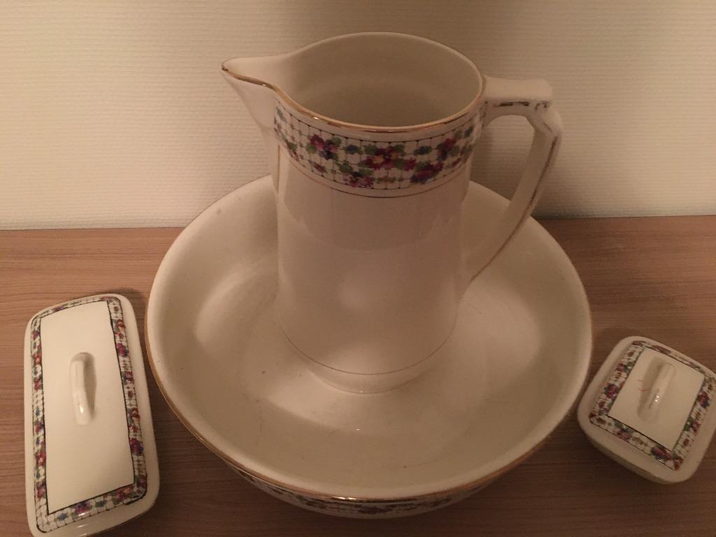 antiek lampetset, Antiek en Kunst, Antiek | Keramiek en Aardewerk, Ophalen of Verzenden