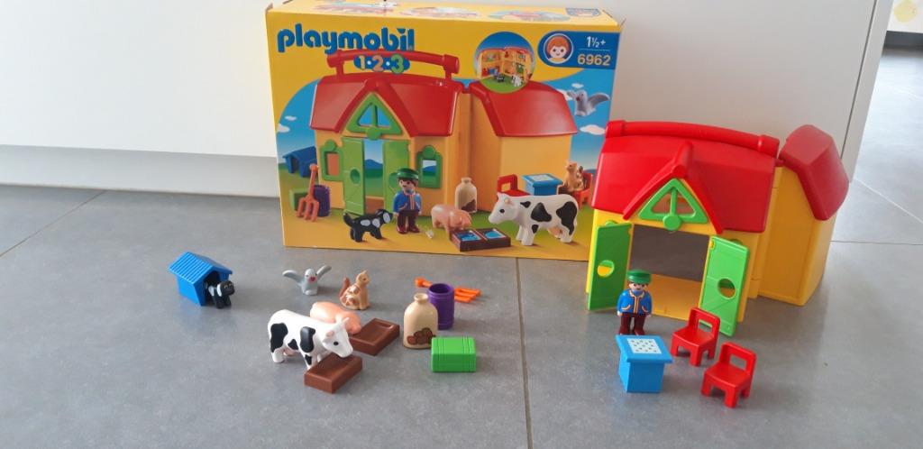 Playmobil 1-2-3 meeneemboerderij met dieren, Enlèvement ou Envoi, Comme neuf, Ensemble complet