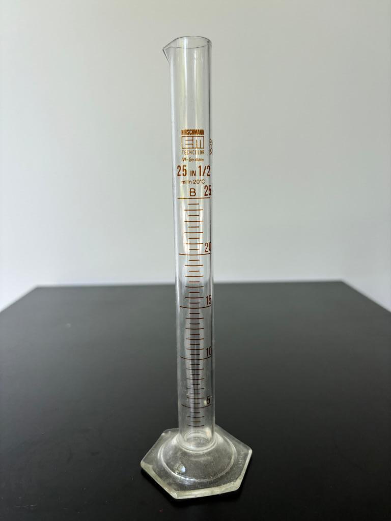 Vintage Maatcilinder Apotheek Labo 25 cc Hirschmann Techcolo, Ophalen of Verzenden