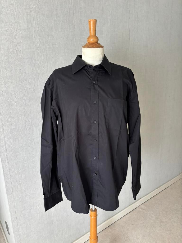 Zwart hemd met Lange mouwen, Zwart, Ophalen of Verzenden, Zo goed als nieuw, Dansaert black