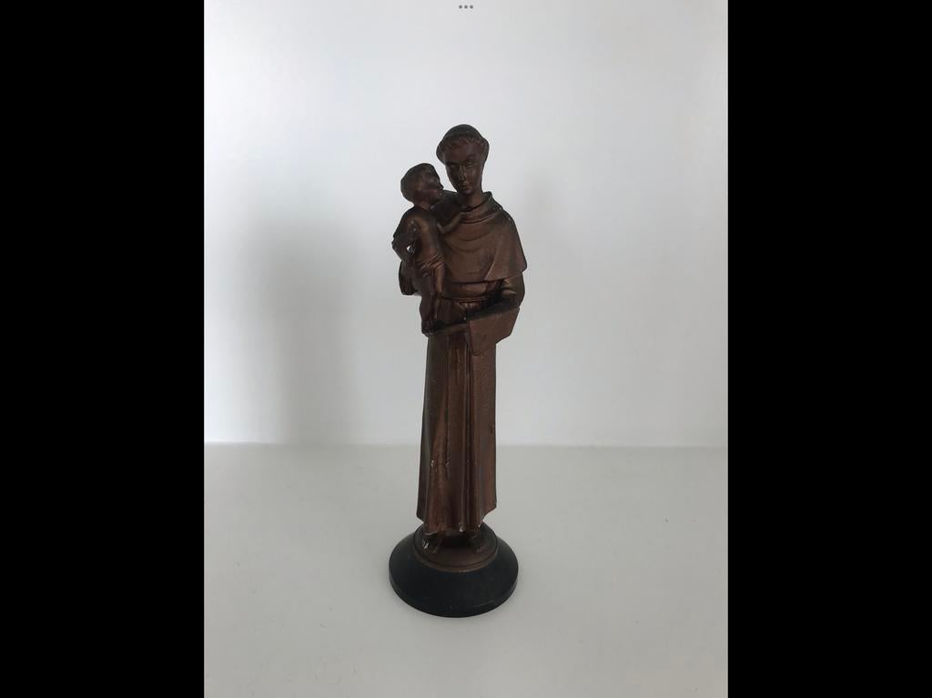 Heilige Antonius beeldje religie 17 cm h ( kunststof ), Enlèvement ou Envoi, Image