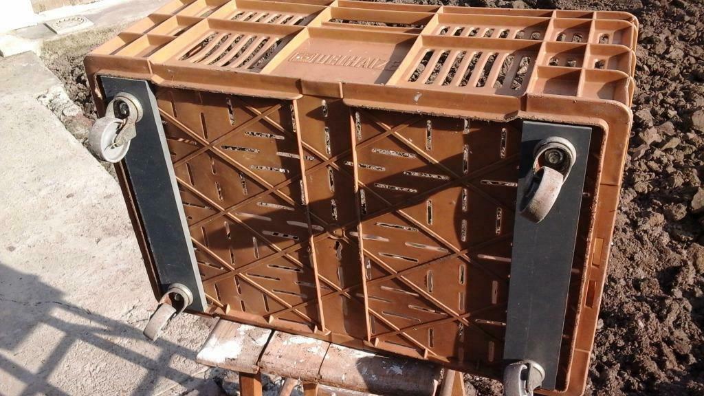 bac rangement euro  plastic  sur roulettes "Delhaize", Maison & Meubles, Enlèvement ou Envoi, Utilisé