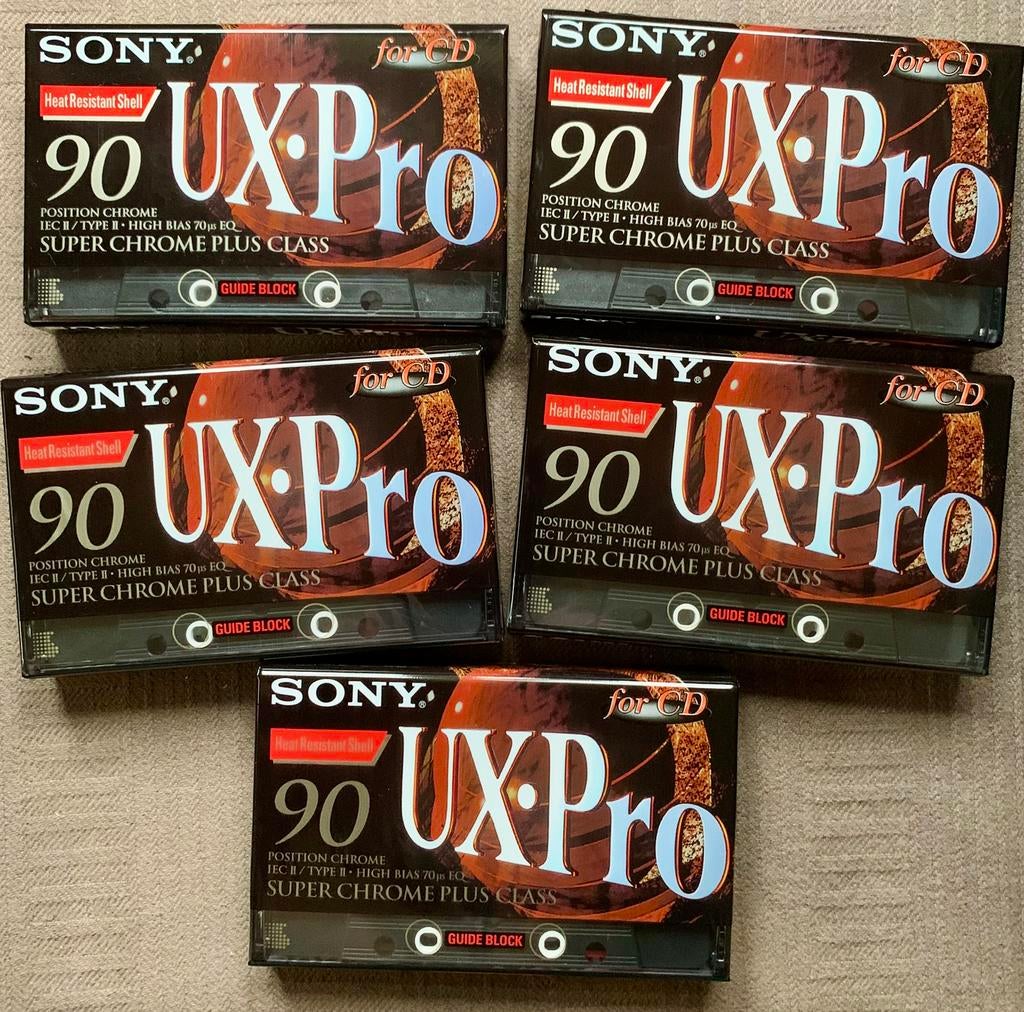 NIEUW Sony UXPro-90 cassettebandjes NOS UXPro UX-Pro 90 OVP, Cd's en Dvd's, Cassettebandjes, Nieuw in verpakking, Onbespeeld, 26 bandjes of meer