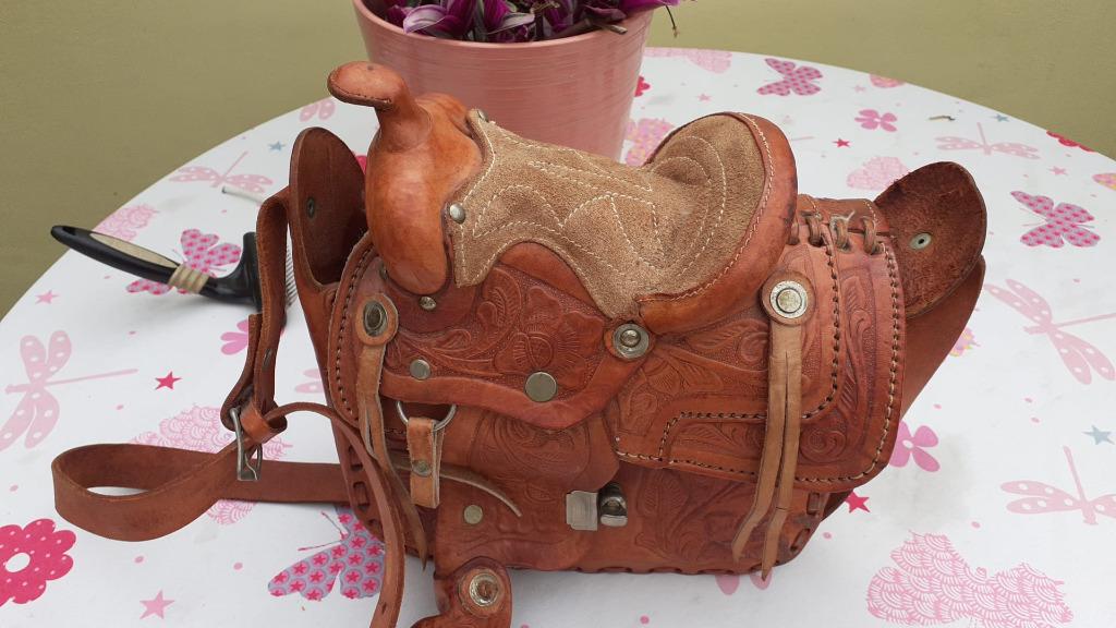 country zadelhandtas Leder, Ophalen, Zo goed als nieuw, Bruin, Handtas