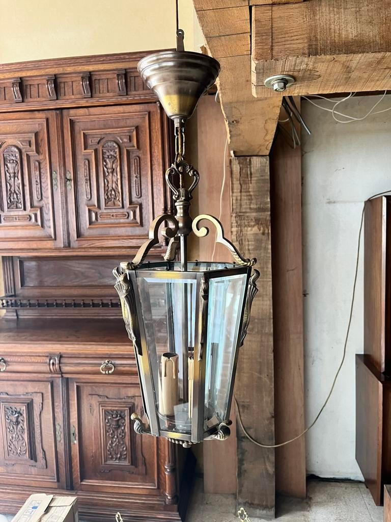 Hanglamp zeshoekig antiek, Huis en Inrichting, Ophalen, Gebruikt