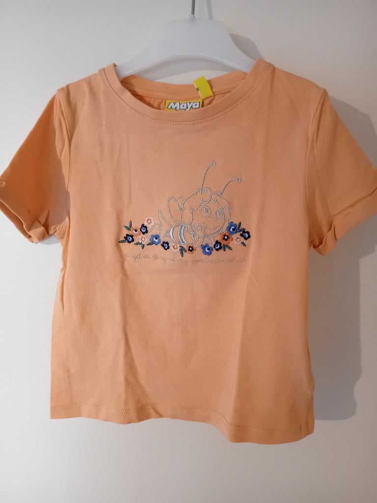 Oranje T-shirt Maya de bij, Kinderen en Baby's, Gebruikt, Meisje, Maya, Ophalen of Verzenden