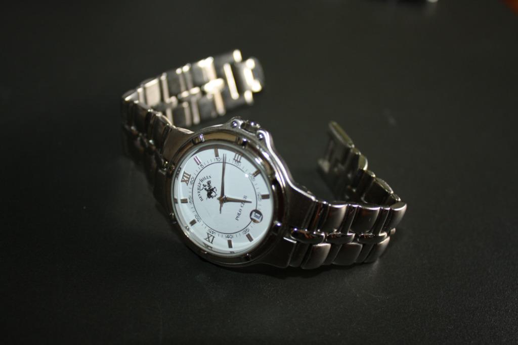 Montre Polo Club vintage Original Edition Beverly hills, Bijoux, Sacs & Beauté, Enlèvement, Acier, Acier