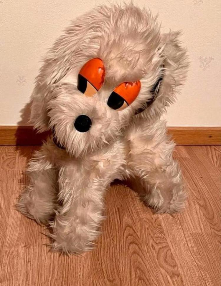 Vintage knuffel hond in heel goede staat 50 CM hoogte, Ophalen of Verzenden, Zo goed als nieuw, Hond
