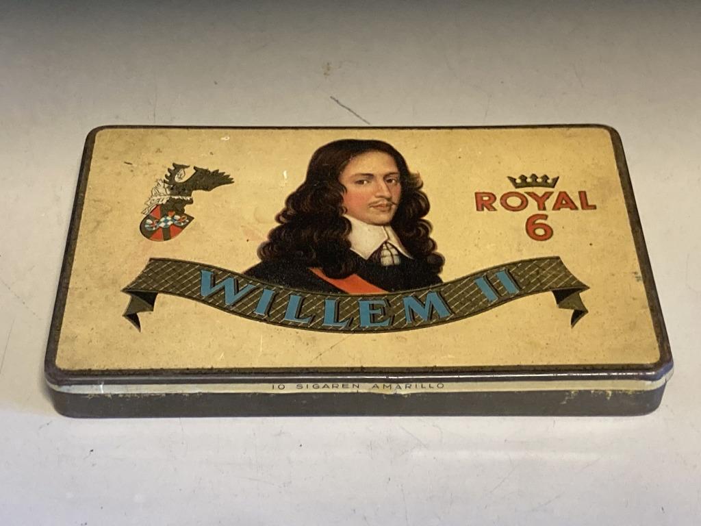 Blik Willem II - Royal 6 Amarillo sigaren, Verzamelen, Blikken, Ophalen of Verzenden, Gebruikt, Overige, Overige merken