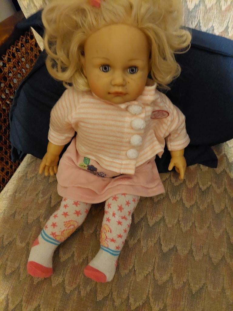 Pop met maxi cosi, Ophalen of Verzenden, Zo goed als nieuw, Pop