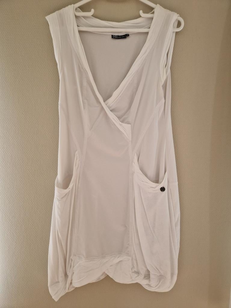 Jurk wit 'Didi' maat Large, Kleding | Dames, Ophalen of Verzenden, Gedragen, Wit