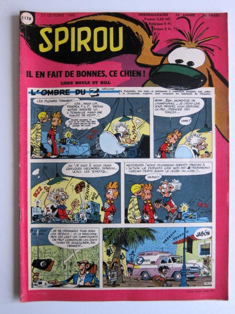 Hebdo Spirou 1176 + mini-récit n°39 (1960), Livres, BD, Comme neuf, Une BD, Enlèvement ou Envoi
