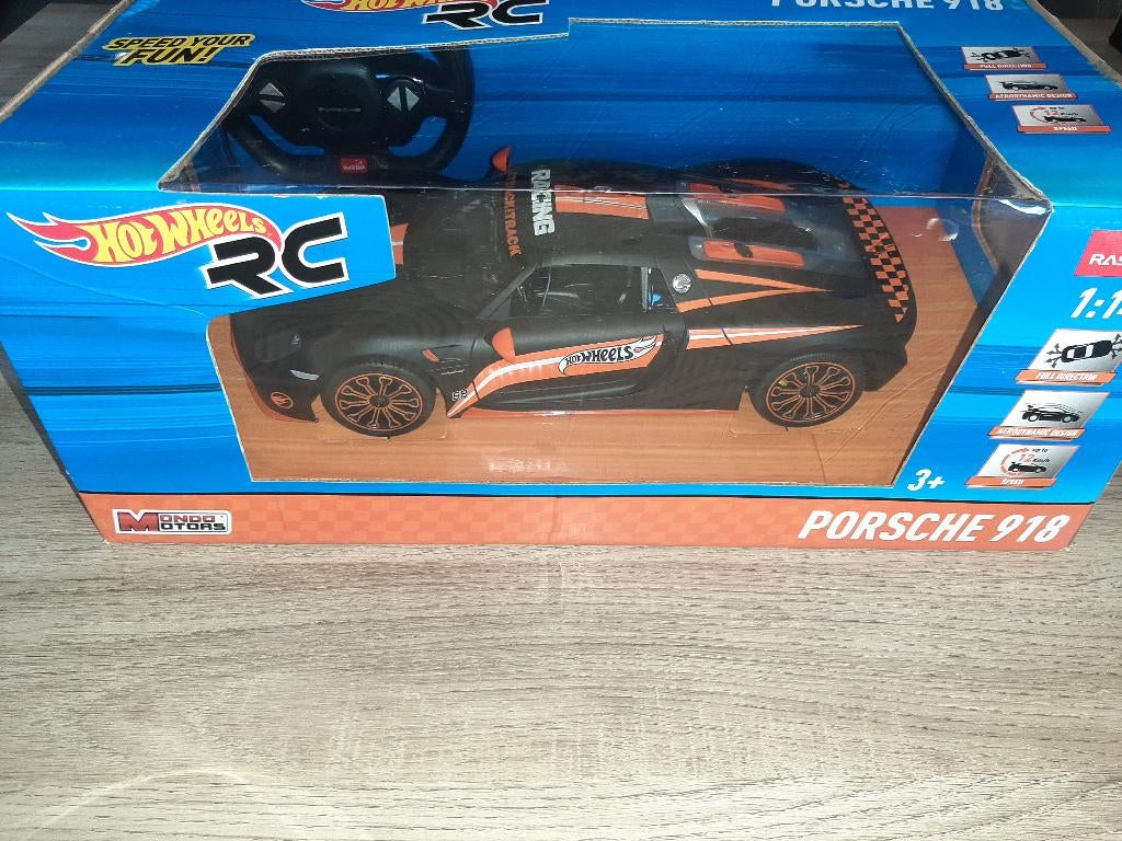 Hot Wheels 1/14 Porsche 918 RC, Enlèvement ou Envoi, Comme neuf, Voiture