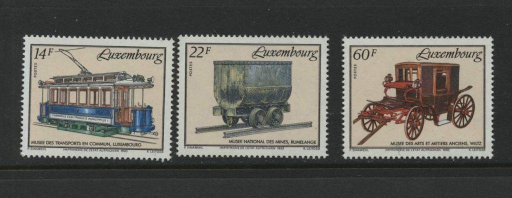 Luxemburg oude voertuigen: tram, koets mijnkar postfris, Verzenden, Luxemburg, Postfris