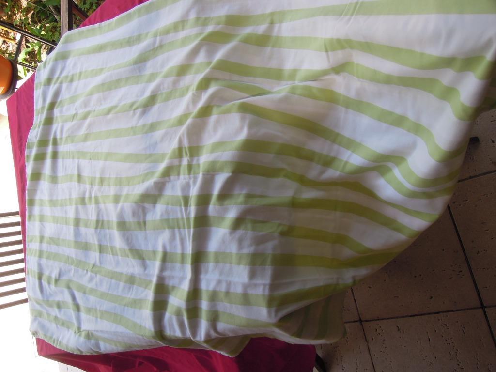 housse de couette une personne 140cm x 185cm coton, Enlèvement ou Envoi, Housse de couette, Une personne, Vert