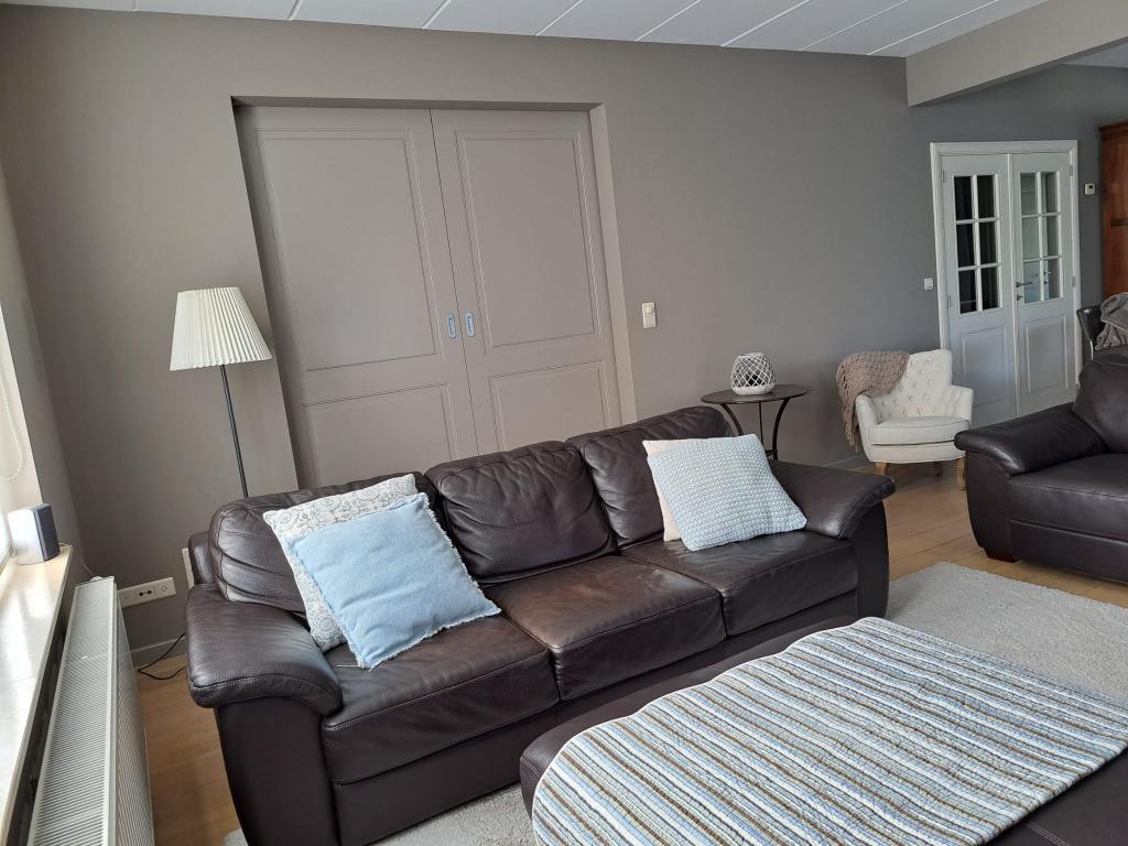 Zetel in leer, Maison & Meubles, Canapés | Coins salons complets, Enlèvement, Utilisé, Cuir