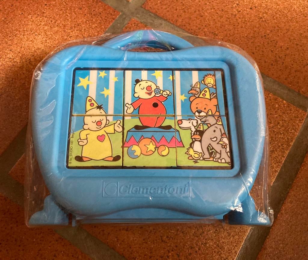 Bumba puzzelblokken in draagdoos., Kinderen en Baby's, Speelgoed | Kinderpuzzels, Zo goed als nieuw, Minder dan 10 stukjes, Ophalen of Verzenden