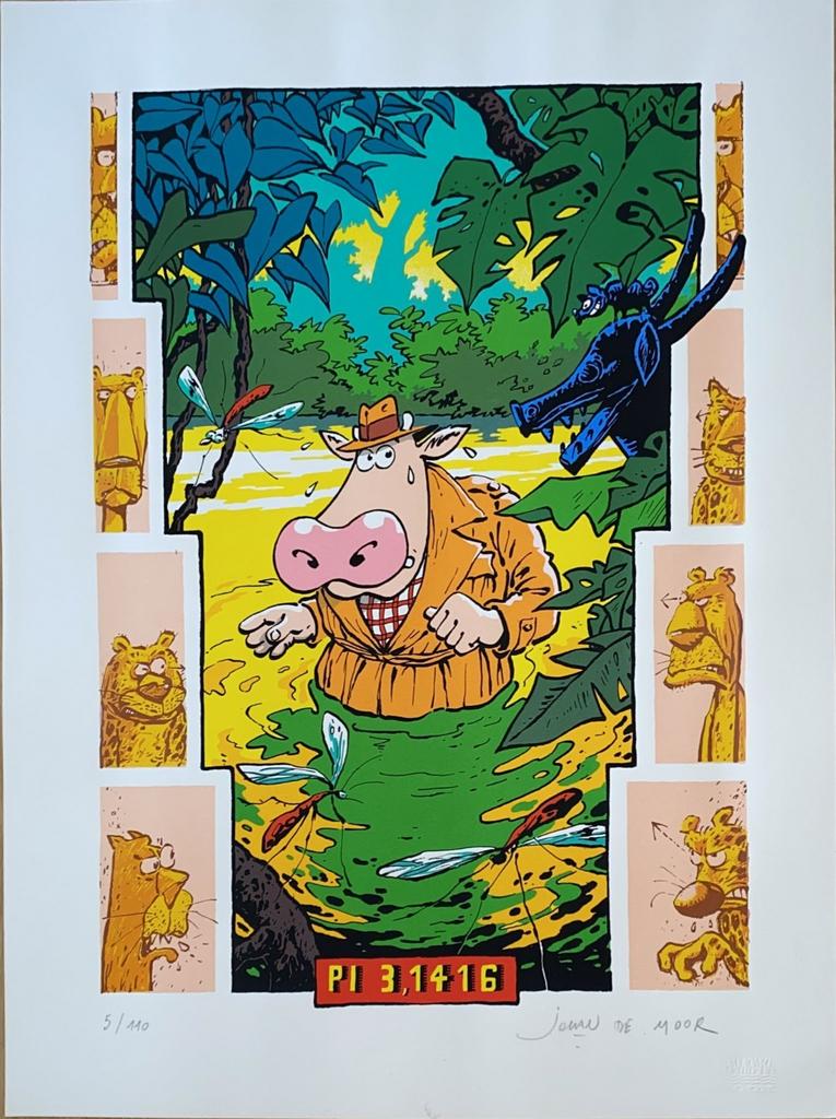 De zeefdruk van The Cow, Antiek en Kunst, Ophalen of Verzenden