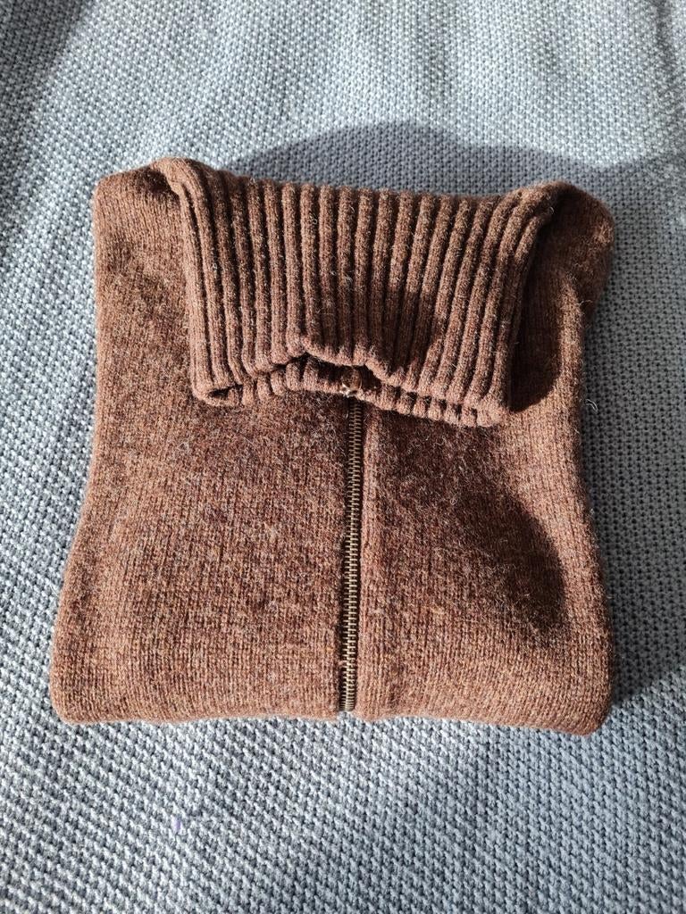 Mooie wollen cardigan - vest/ Benetton maat M, Ophalen of Verzenden, Zo goed als nieuw, Bruin