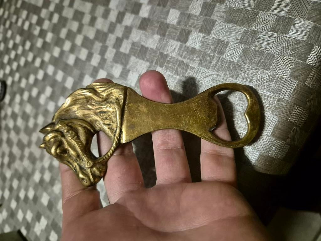 Vintage koperen paardenkop flessenopener, Enlèvement ou Envoi