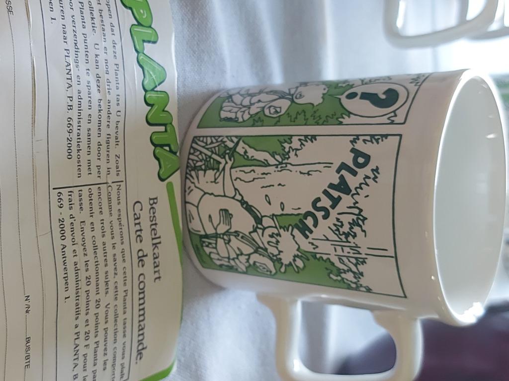 Mug Tintin 1980 "planta" Neuve, Collections, Enlèvement ou Envoi, Tintin, Neuf, Statue ou Figurine