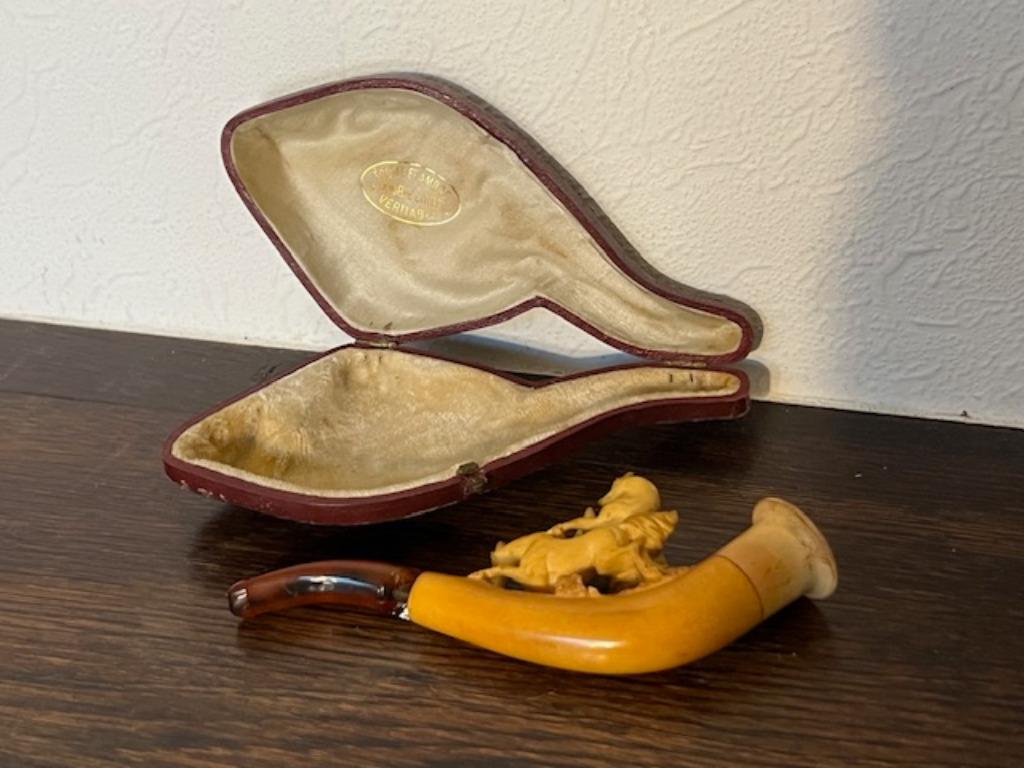 Pipe en écume de mer et ambre, Antiquités & Art, Enlèvement