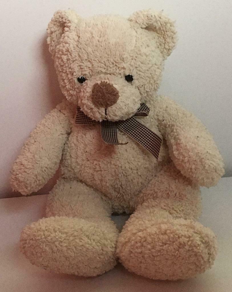 Grote zachte knuffelbeer (35 cm), Ophalen of Verzenden, Gebruikt, Beer