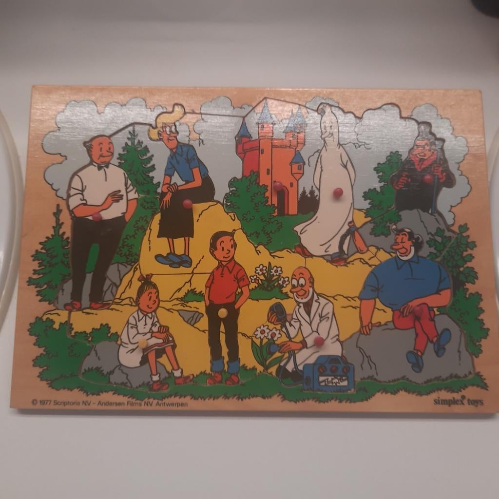 PUZZLE VINTAGE BOB&BOBETTE *BOIS*1977* RARE*, 6 ans ou plus, Comme neuf, Enlèvement, 10 à 50 pièces