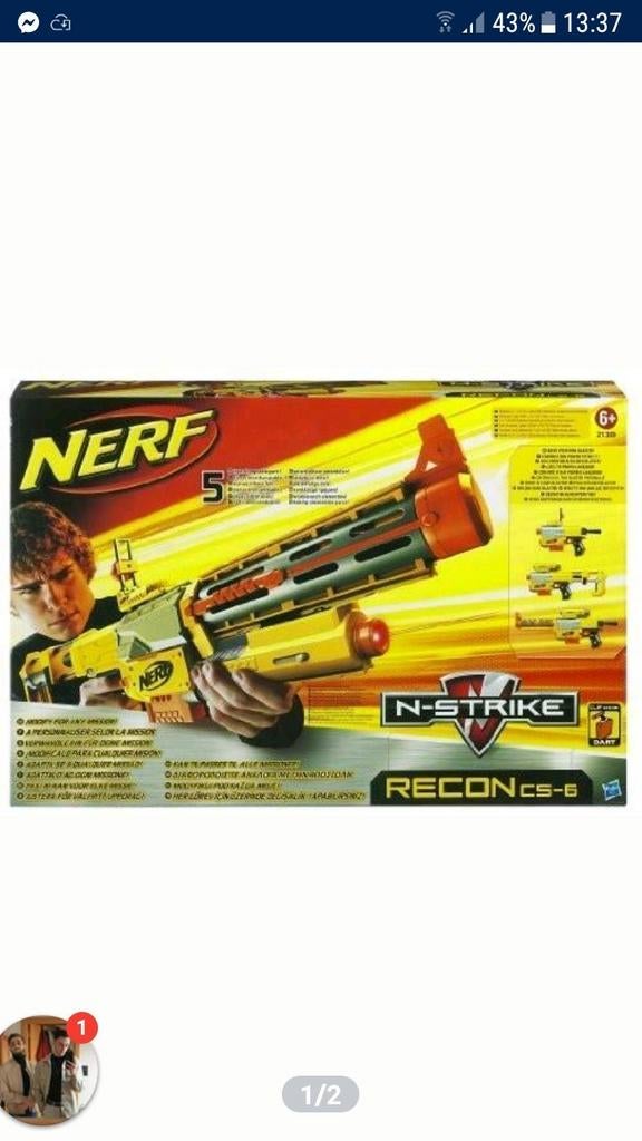 Jouet Fusil nerf, Kinderen en Baby's, Speelgoed | Buiten | Actiespeelgoed, Gebruikt, Ophalen of Verzenden