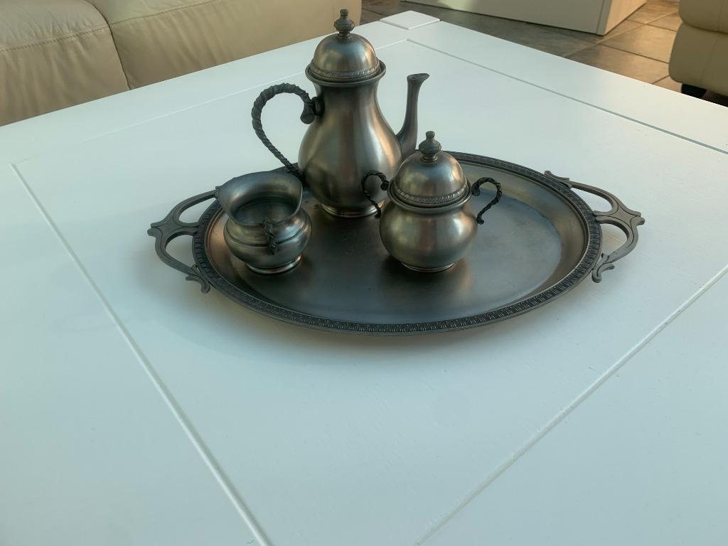 tinnen servies, Ophalen