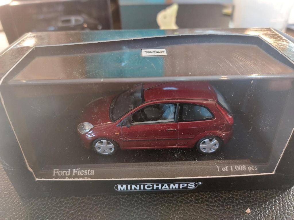 Minichamps Ford Fiesta de 2002 Red 1/43, Ophalen of Verzenden, Nieuw, Auto, MiniChamps