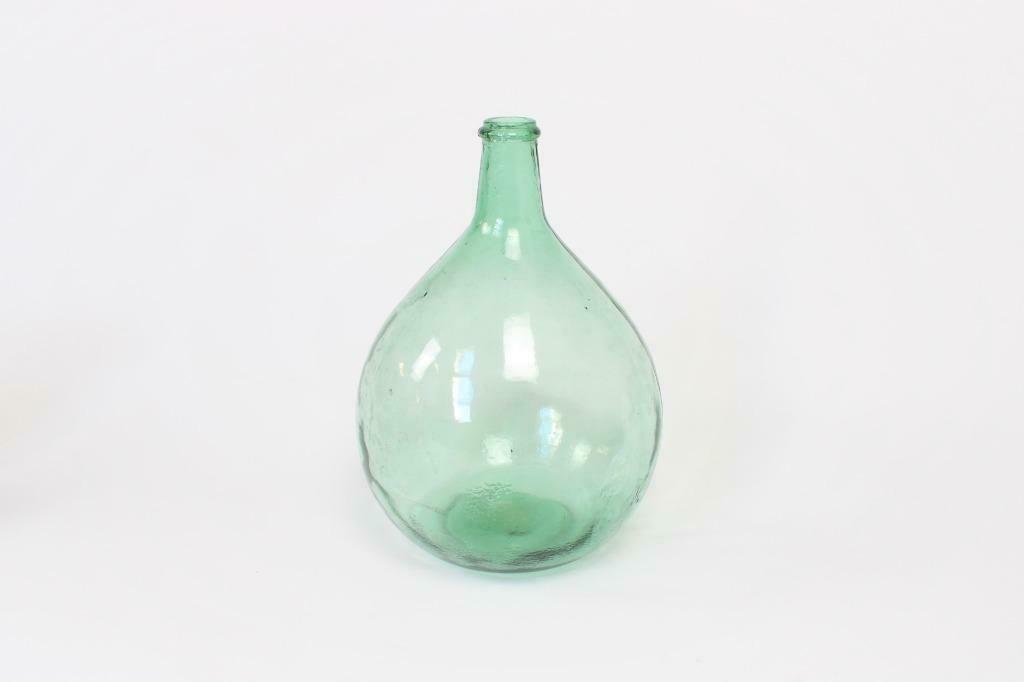 lichtgroene glazen dame jeanne, gistfles, Antiek en Kunst, Ophalen